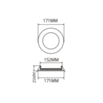 LED PANEL LIGHT 12W แบบกลม