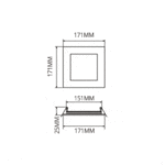 LED PANEL LIGHT 12W แบบสี่เหลี่ยม